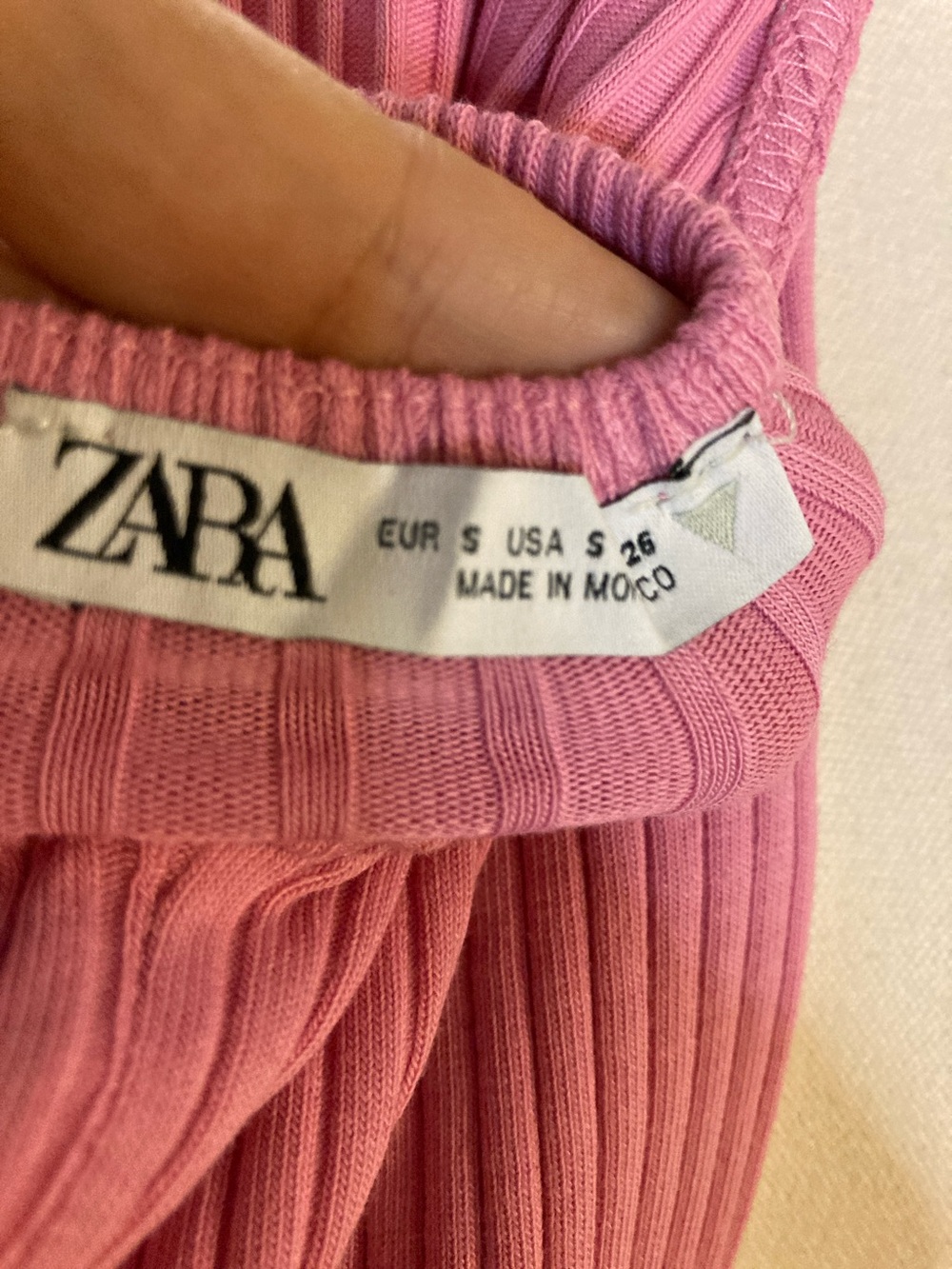 Zara Pink Ribbed Halter Mini Dress - Picture 6 of 6